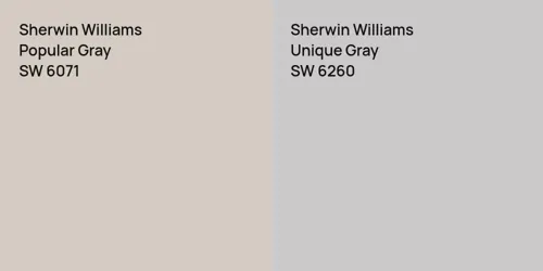 SW 6071 Popular Gray vs SW 6260 Unique Gray