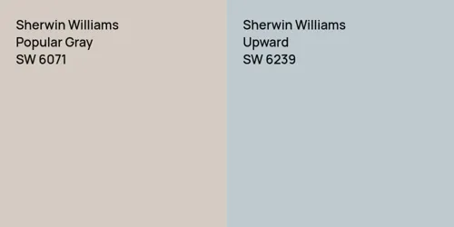 SW 6071 Popular Gray vs SW 6239 Upward