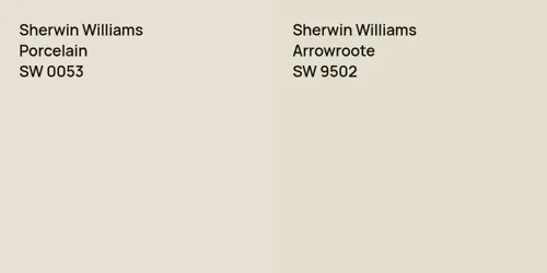 SW 0053 Porcelain vs SW 9502 Arrowroote