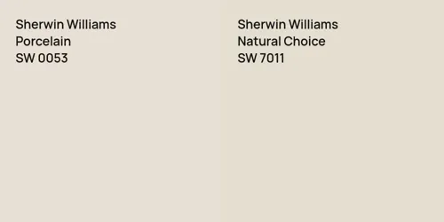 SW 0053 Porcelain vs SW 7011 Natural Choice