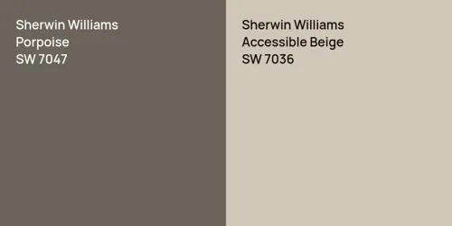 SW 7047 Porpoise vs SW 7036 Accessible Beige