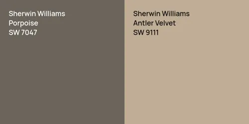 SW 7047 Porpoise vs SW 9111 Antler Velvet