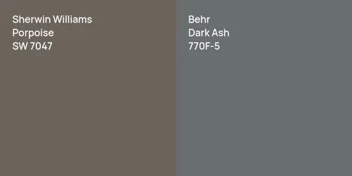 SW 7047 Porpoise vs 770F-5 Dark Ash