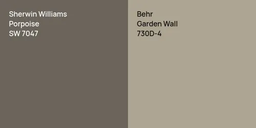 SW 7047 Porpoise vs 730D-4 Garden Wall