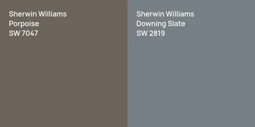 SW 7047 Porpoise vs SW 2819 Downing Slate