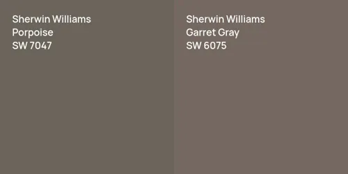 SW 7047 Porpoise vs SW 6075 Garret Gray