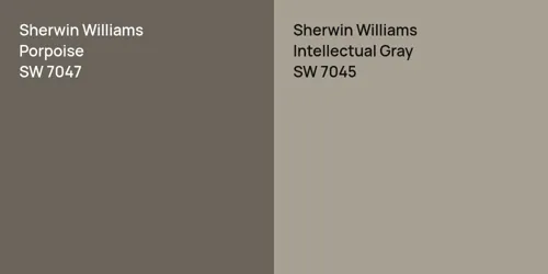 SW 7047 Porpoise vs SW 7045 Intellectual Gray