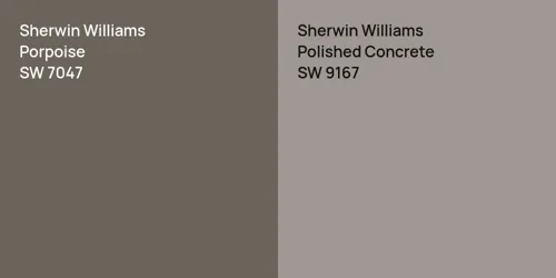 SW 7047 Porpoise vs SW 9167 Polished Concrete