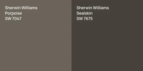 SW 7047 Porpoise vs SW 7675 Sealskin