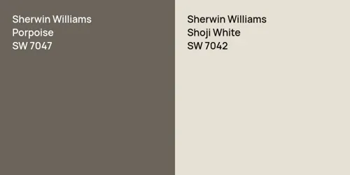 SW 7047 Porpoise vs SW 7042 Shoji White