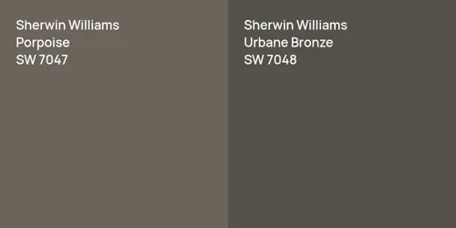 SW 7047 Porpoise vs SW 7048 Urbane Bronze