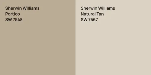 SW 7548 Portico vs SW 7567 Natural Tan