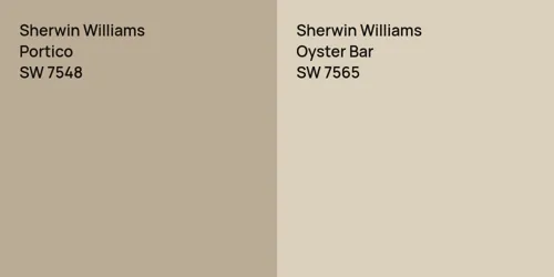 SW 7548 Portico vs SW 7565 Oyster Bar