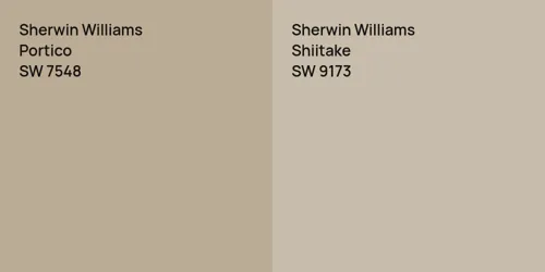 SW 7548 Portico vs SW 9173 Shiitake