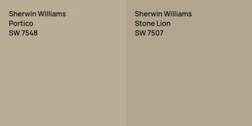 SW 7548 Portico vs SW 7507 Stone Lion