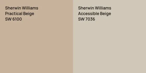 SW 6100 Practical Beige vs SW 7036 Accessible Beige