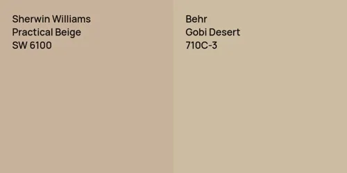 SW 6100 Practical Beige vs 710C-3 Gobi Desert