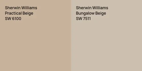 SW 6100 Practical Beige vs SW 7511 Bungalow Beige