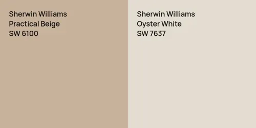 SW 6100 Practical Beige vs SW 7637 Oyster White