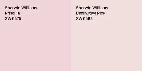 SW 6575 Priscilla vs SW 6588 Diminutive Pink