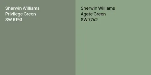 SW 6193 Privilege Green vs SW 7742 Agate Green