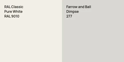 RAL 9010 Pure White vs 277 Dimpse