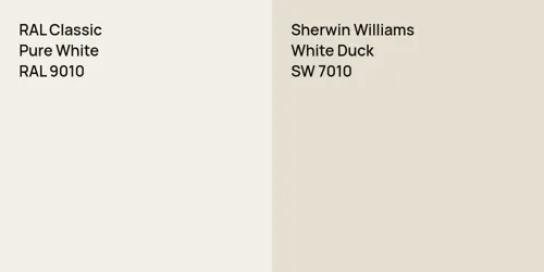 RAL 9010 Pure White vs SW 7010 White Duck