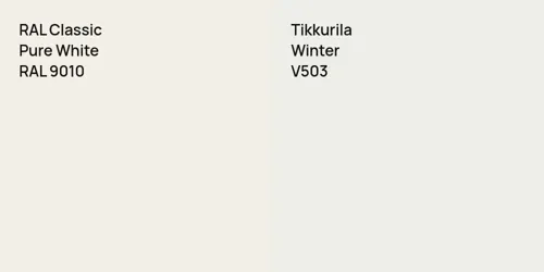 RAL 9010 Pure White vs V503 Winter