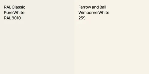 RAL 9010 Pure White vs 239 Wimborne White