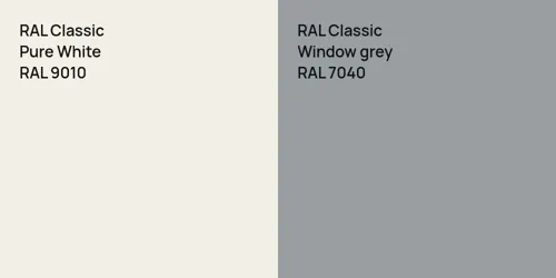 RAL 9010 Pure White vs RAL 7040  Window grey