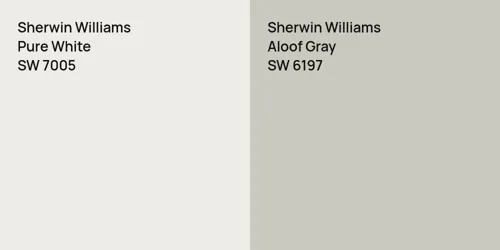 SW 7005 Pure White vs SW 6197 Aloof Gray