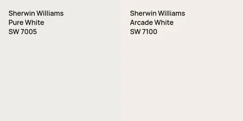 SW 7005 Pure White vs SW 7100 Arcade White