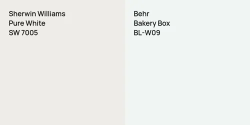 SW 7005 Pure White vs BL-W09 Bakery Box