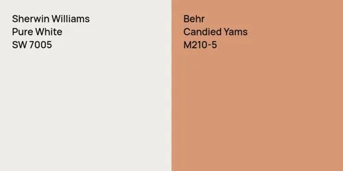 SW 7005 Pure White vs M210-5 Candied Yams