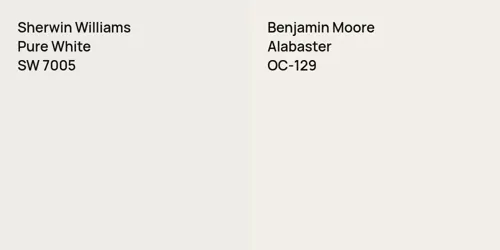 SW 7005 Pure White vs OC-129 Alabaster