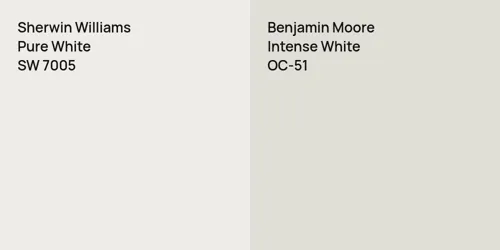 SW 7005 Pure White vs OC-51 Intense White