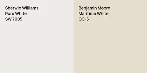 SW 7005 Pure White vs OC-5 Maritime White