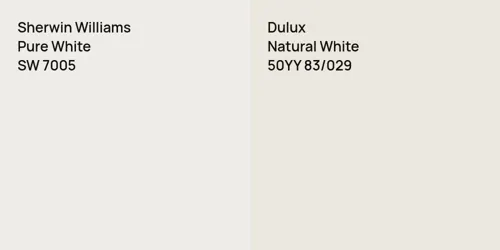 SW 7005 Pure White vs 50YY 83/029 Natural White