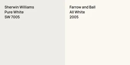 SW 7005 Pure White vs 2005 All White