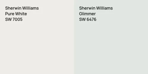 SW 7005 Pure White vs SW 6476 Glimmer