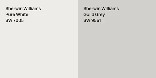 SW 7005 Pure White vs SW 9561 Guild Grey