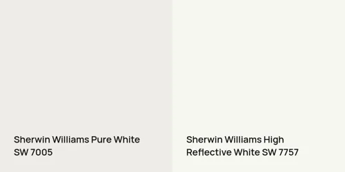 SW 7005 Pure White vs SW 7757 High Reflective White