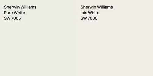 SW 7005 Pure White vs SW 7000 Ibis White