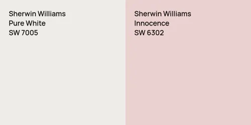 SW 7005 Pure White vs SW 6302 Innocence