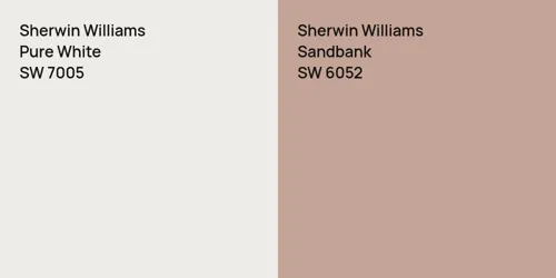 SW 7005 Pure White vs SW 6052 Sandbank