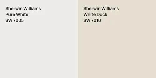 SW 7005 Pure White vs SW 7010 White Duck