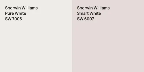 SW 7005 Pure White vs SW 6007 Smart White