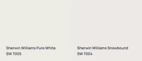 SW 7005 Pure White vs SW 7004 Snowbound