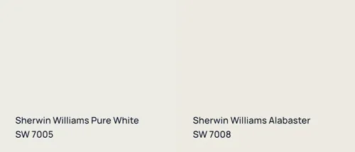 SW 7005 Pure White vs SW 7008 Alabaster