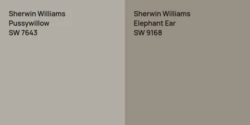 SW 7643 Pussywillow vs SW 9168 Elephant Ear